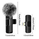 New Wireless Lavalier Microphone Portable Audio Video Recording Mini Mic for iPhone Android - Tech Trove