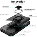 Magnetic 360 ° Bracket Sliding Window Phone Case With Hidden Card Slot For iPhone - Tech Trove