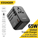 Essager Universal 65W All in one Travel Adapter Charger With USB and Type C - Tech Trove