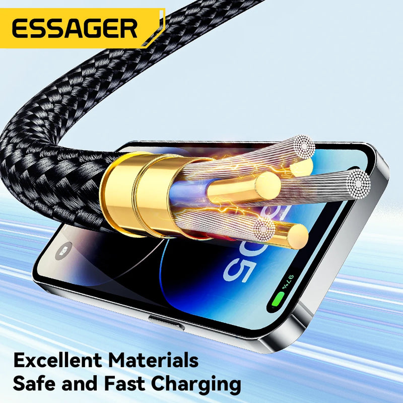 Essager 29W Fast Charging Type C Cable For iPhone, iPad, Macbook Wire