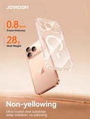 Joyroom Magnetic Wireless charger thin Case For iPhone 17 Case Anti Yellow Transparent Cover - Tech Trove