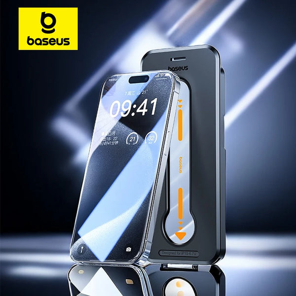 Baseus Dust Proof 9H Protective Tempered Glass for iPhone