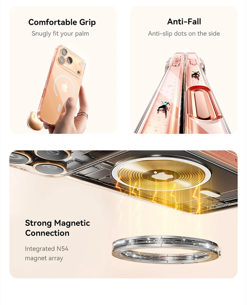 Baseus Magnetic Case for iPhone 17 Slim Thin Wireless Charging Magnetic for Magsafe Case Clear Cover Anti-Yellowing - Tech Trove