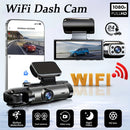 1080P WiFi Dual Dash Cam (Front & Inside) with IR Night Vision, Loop Recording, Wide Angle - Tech Trove