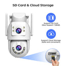 Jooan 4K 8MP HD 5G Wifi Dual Lens outdoor AI Tracking Security Camera