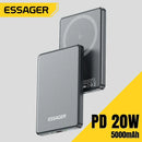 Essager Thin Wireless Power Bank 5000mAh Magnetic 20W Fast Charging Magsafe For iPhone - Tech Trove