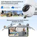 4MP HD Built-in Battery WiFi Outdoor Video Surveillance Wireless Solar IP Camera