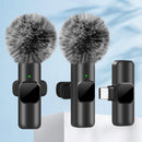 New Wireless Lavalier Microphone Portable Audio Video Recording Mini Mic for iPhone Android - Tech Trove