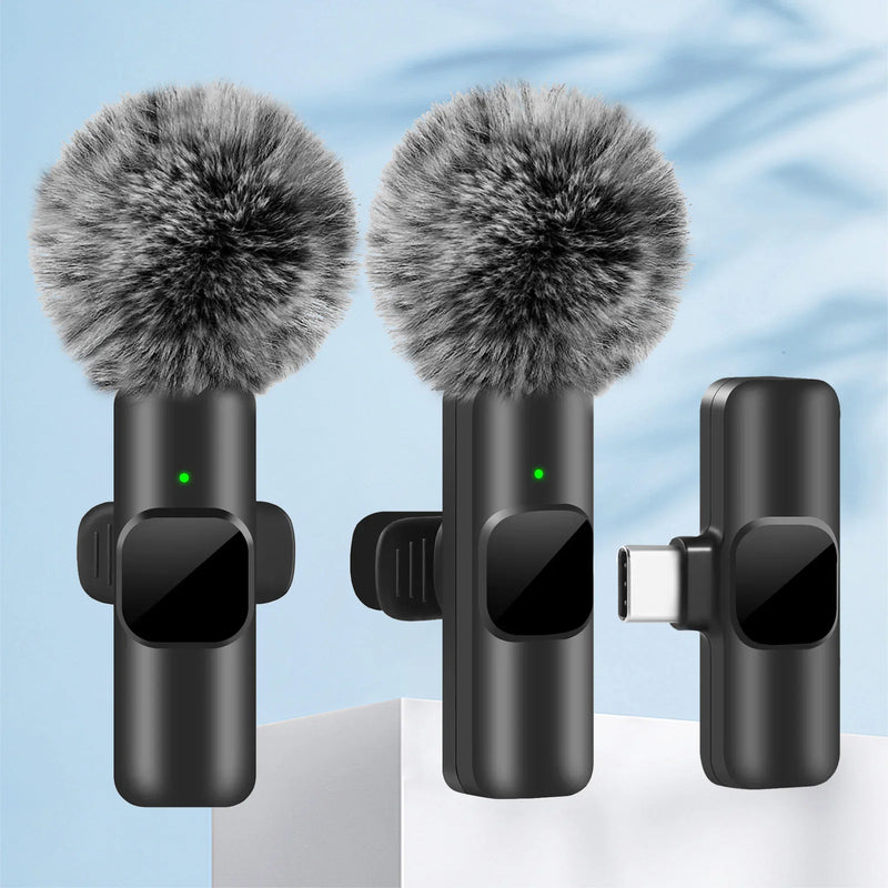 New Wireless Lavalier Microphone Portable Audio Video Recording Mini Mic for iPhone Android