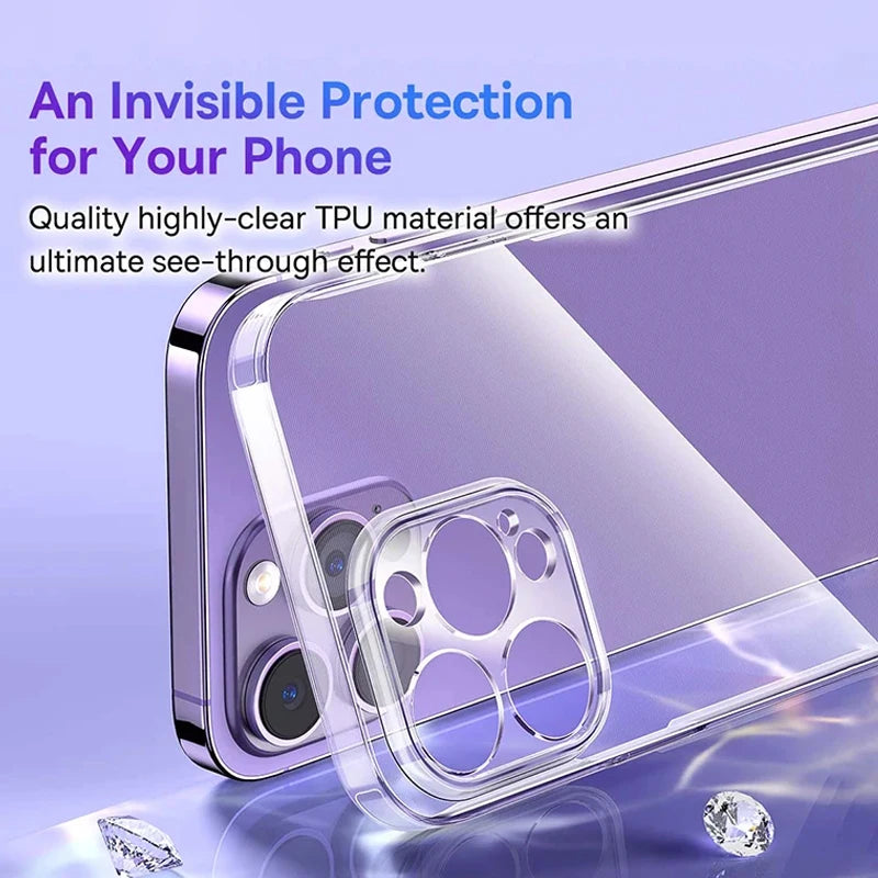 Baseus Clear Case for iPhone 15 Pro 14 13 12 11 Pro Max Plus Soft TPU Case for iPhone XS Max X XR Cover Transparent Phone Case - Tech Trove