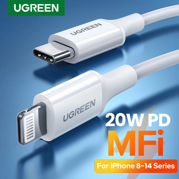 UGREEN MFi 20W Fast Charging PD USB C to Lightning Cable for iPhone