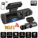 1080P WiFi Dual Dash Cam (Front & Inside) with IR Night Vision, Loop Recording, Wide Angle - Tech Trove