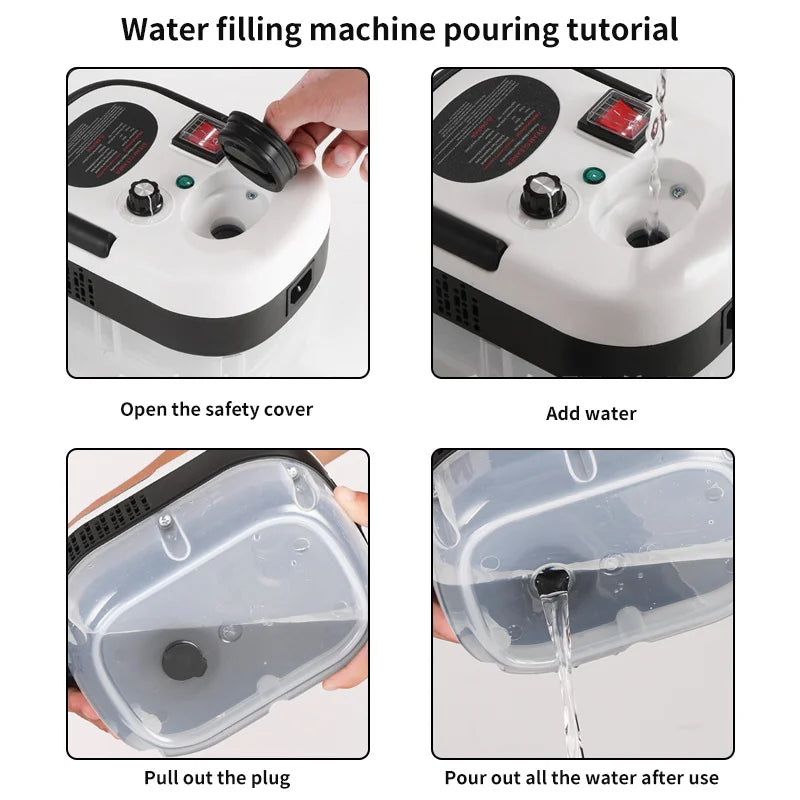 High-Temp Steam Cleaner for Home, Car, AC & Kitchen Hood (110V US / 220V EU Plug) - Tech Trove