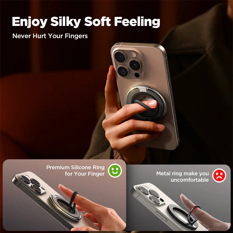 JOYROOM Magnetic Silicone Ring Stand & Grip for MagSafe Phones (4.7–7.0") - Tech Trove