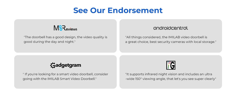 MILAB 2.5K Smart WiFi Video Doorbell with Human Detection