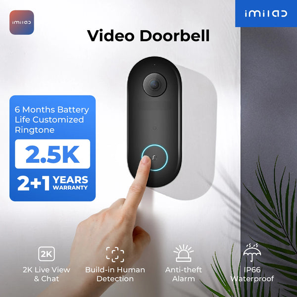 MILAB 2.5K Smart WiFi Video Doorbell with Human Detection