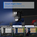 BESDER 9MP Dual Screen Wifi Camera 8X Digital Zoom Color Night Vision Outdoor Security Protection