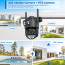 BESDER 9MP Dual Screen Wifi Camera 8X Digital Zoom Color Night Vision Outdoor Security Protection