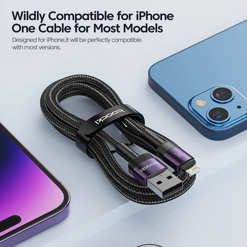 Toocki Fast Charging Charger Aluminum iP Cable For iPhone