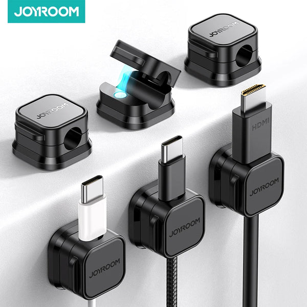 Joyroom Magnetic Cable Clips: Smooth, adjustable cord holders for under-desk cable management