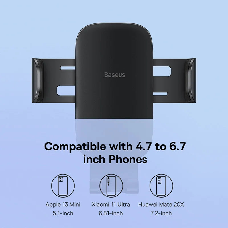 Baseus Gravity Car Phone Holder Air Vent Universal for iPhone Redmi Note 7 Smartphone Car Support Clip Mount Holder Stand - Tech Trove