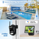 BESDER 9MP Dual Screen Wifi Camera 8X Digital Zoom Color Night Vision Outdoor Security Protection