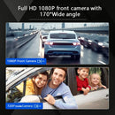 1080P WiFi Dual Dash Cam (Front & Inside) with IR Night Vision, Loop Recording, Wide Angle - Tech Trove