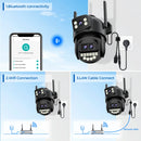 BESDER 9MP Dual Screen Wifi Camera 8X Digital Zoom Color Night Vision Outdoor Security Protection