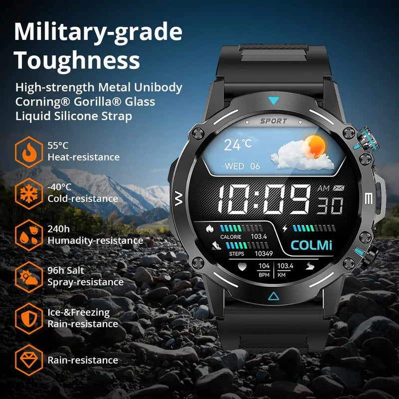 COLMI M42 Smartwatch 1.43'' AMOLED Display 100 Sports Modes Voice Calling Smart Watch Men Women Military Grade Toughness Watch - Tech Trove