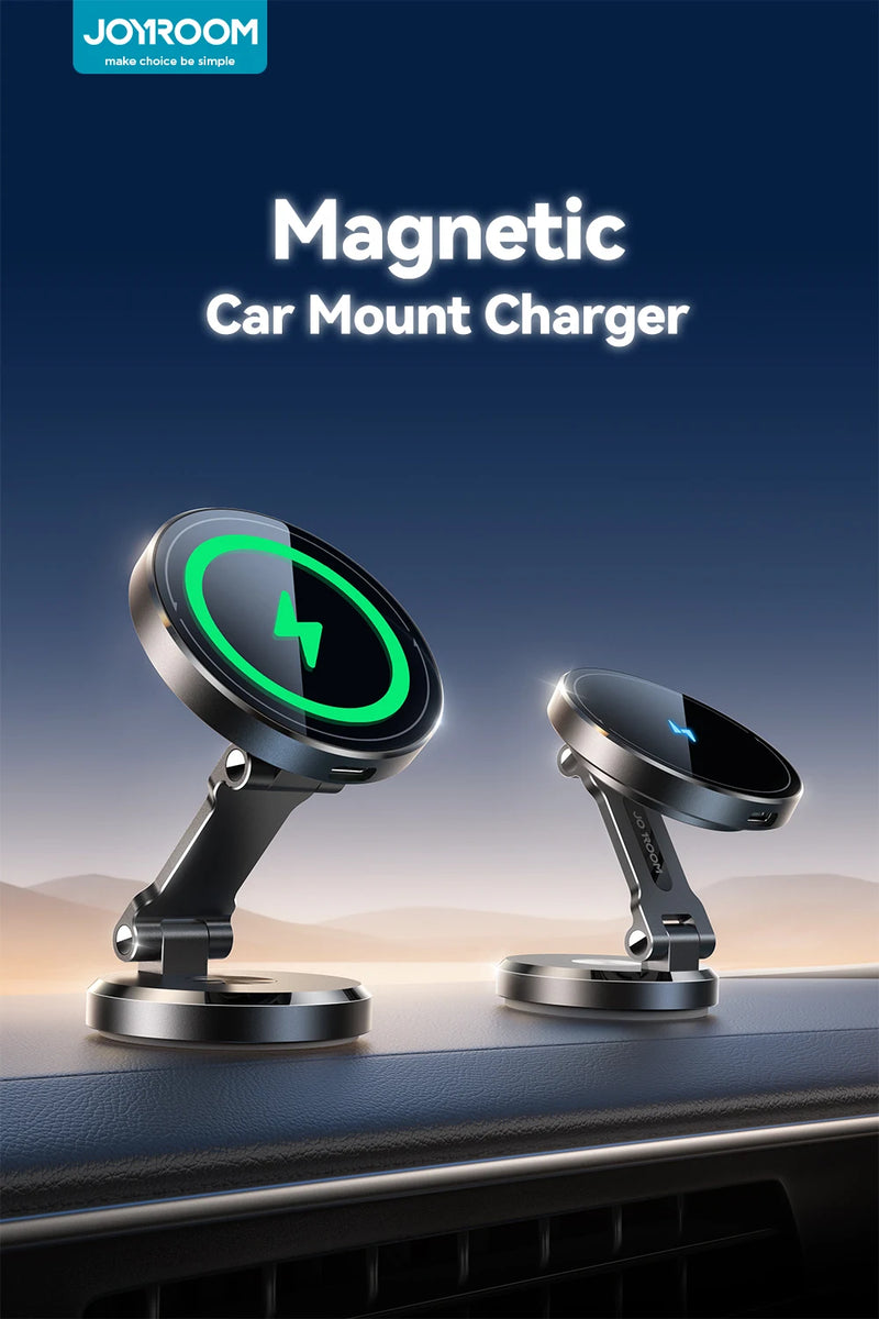 Joyroom 15W Magnetic Car Phone Mount & Wireless Charger - Tech Trove