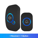 Waterproof Wireless Doorbell Kit with Push Button and Plug-in Chime