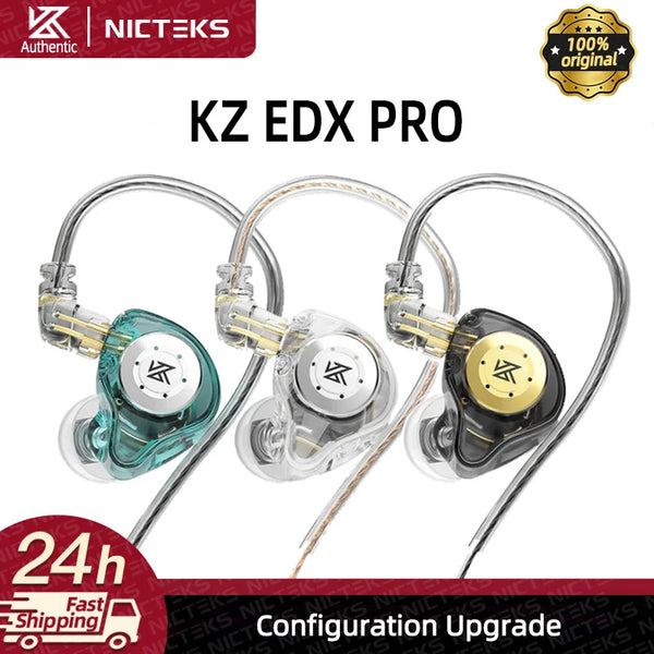 KZ EDX Pro Dynamic Wired with Detachable Cable HIFI Stereo In Ear Headphones