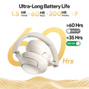 QCY Wireless Headphones Bluetooth 5.4 Hi-Res Audio Over Ear Headset Active Noise Cancellation Earphones - Tech Trove