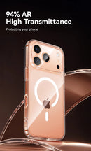 Joyroom Magnetic Wireless charger thin Case For iPhone 17 Case Anti Yellow Transparent Cover - Tech Trove