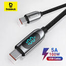 Baseus 100W/66W PD USB-C Fast Charging Cable for iPhone 15 Pro, MacBook, Xiaomi, and Samsung - Tech Trove