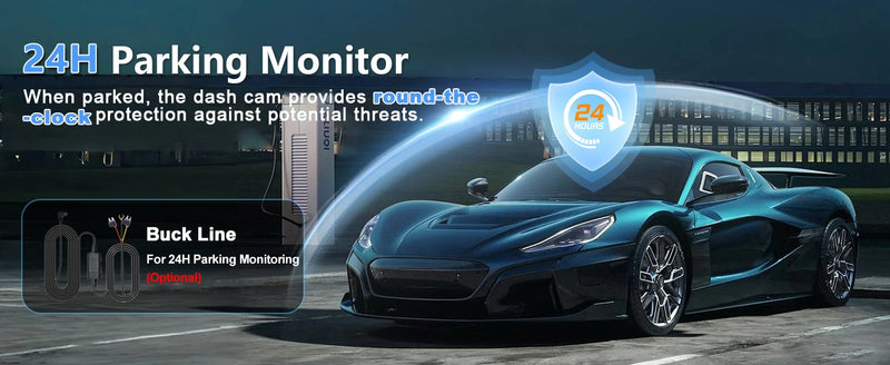 Kocam 4K Dual Dash Cam with WiFi, Night Vision & 24H Parking Monitor - Tech Trove