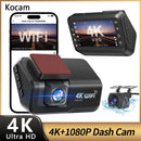 Kocam 4K Dual Dash Cam with WiFi, Night Vision & 24H Parking Monitor - Tech Trove