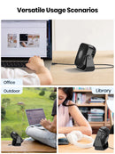 4" USB Mini Portable Desk Fan 3-Speed Quiet Personal Cooling Fan 360° Adjustable