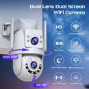 Jooan 4K 8MP HD 5G Wifi Dual Lens outdoor AI Tracking Security Camera
