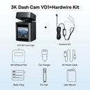 Baseus VD1 3K Dash Cam – Front & Rear, HD, GPS, Galileo, Supercapacitor, 24H Parking Support - Tech Trove