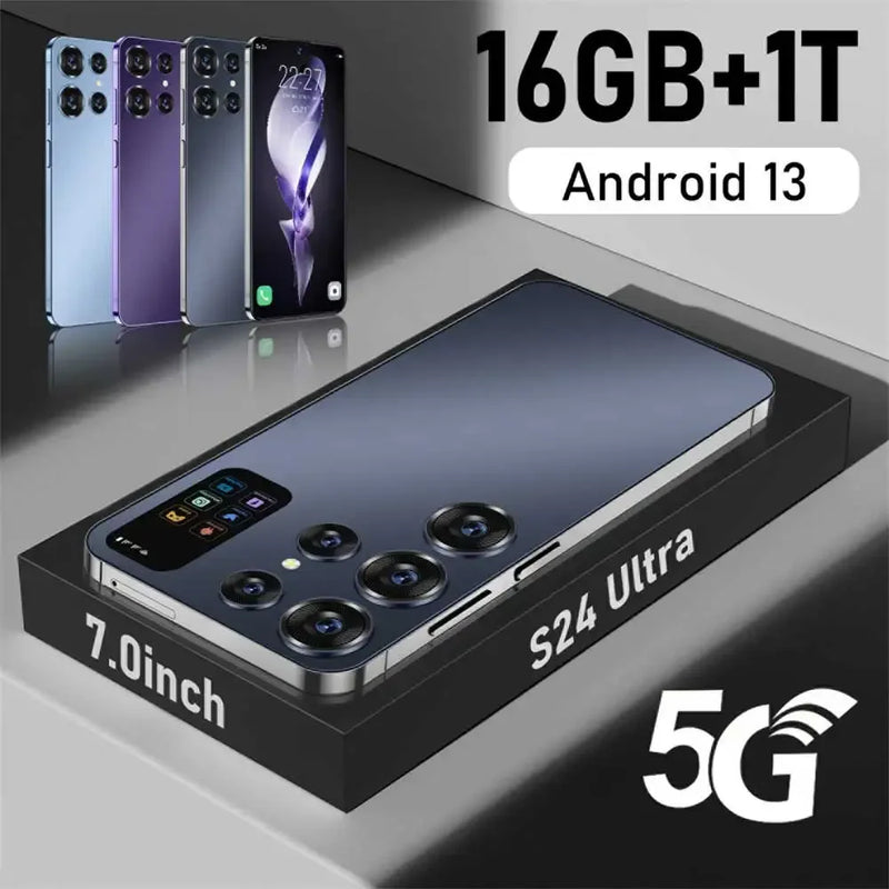 S24 Ultra Smartphone 5G Android Cell Phone 7.3HD 16G+1TB 7800mAh Mobile Phones Dual SIM Cellphones Face Unlocked