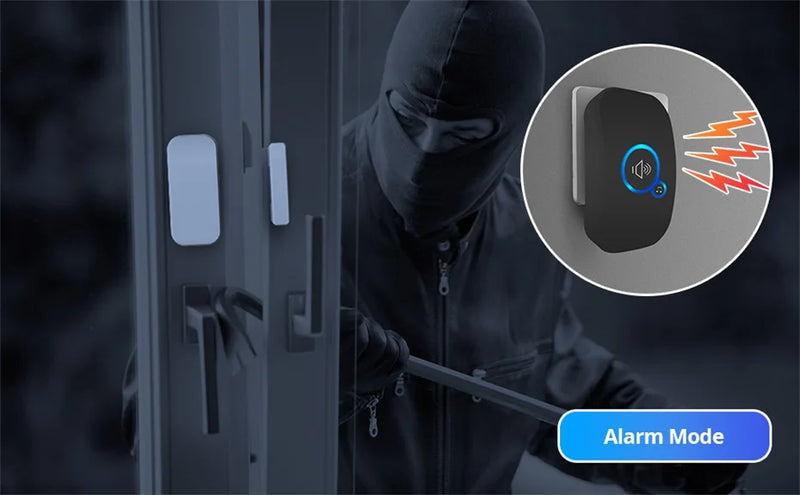 Waterproof Wireless Doorbell Kit with Push Button and Plug-in Chime