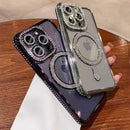 Fashion Glitter Diamond Max Magnetic Wireless Charge Bumper Transparent Case For iPhone - Tech Trove