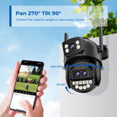 BESDER 9MP Dual Screen Wifi Camera 8X Digital Zoom Color Night Vision Outdoor Security Protection