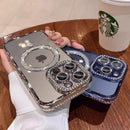 Luxury Crystal Diamond Clear Magsafe Magnetic Wireless Charging Cover For iPhone - Tech Trove