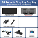 4K 10.26" Mirror Dash Cam with Wireless CarPlay, Android Auto, GPS & Rearview Camera - Tech Trove