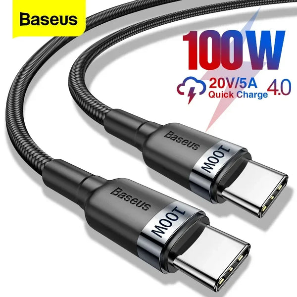 Baseus 100W USB C To USB Type C PD Fast Charging Cable For Iphone & Android