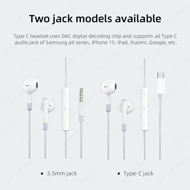 Type C 3.5mm Headset Stereo Music - Tech Trove