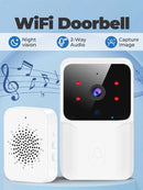 Rechargeable HD doorbell with night vision and low-power Wi-Fi video link