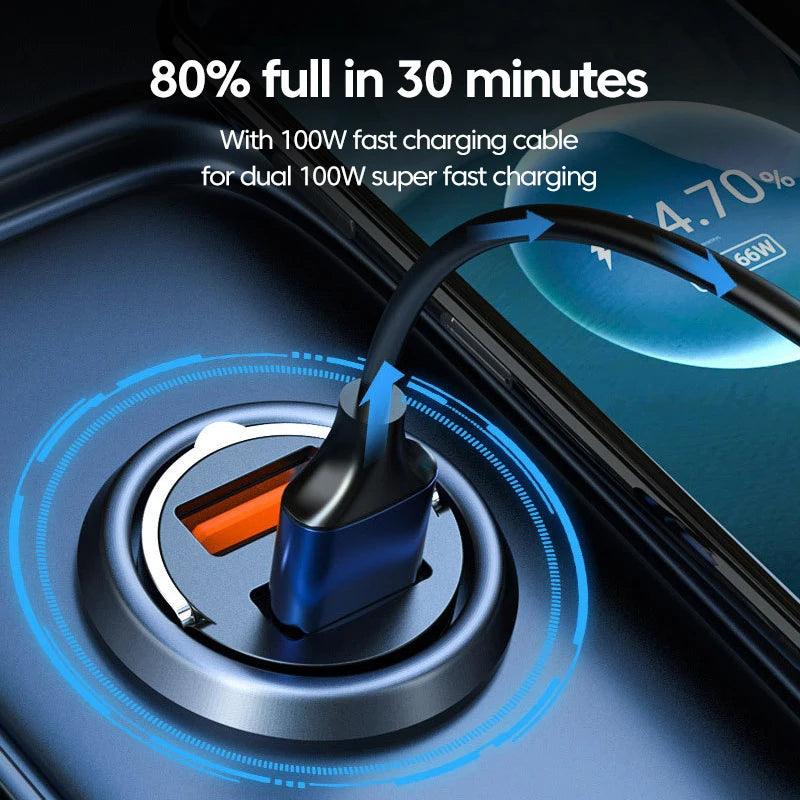 Pull Ring 200W USB C Car Charger - Tech Trove